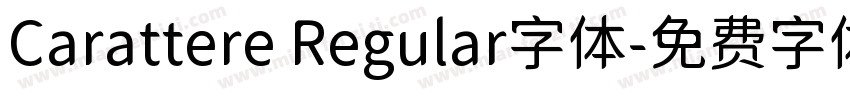 Carattere Regular字体字体转换